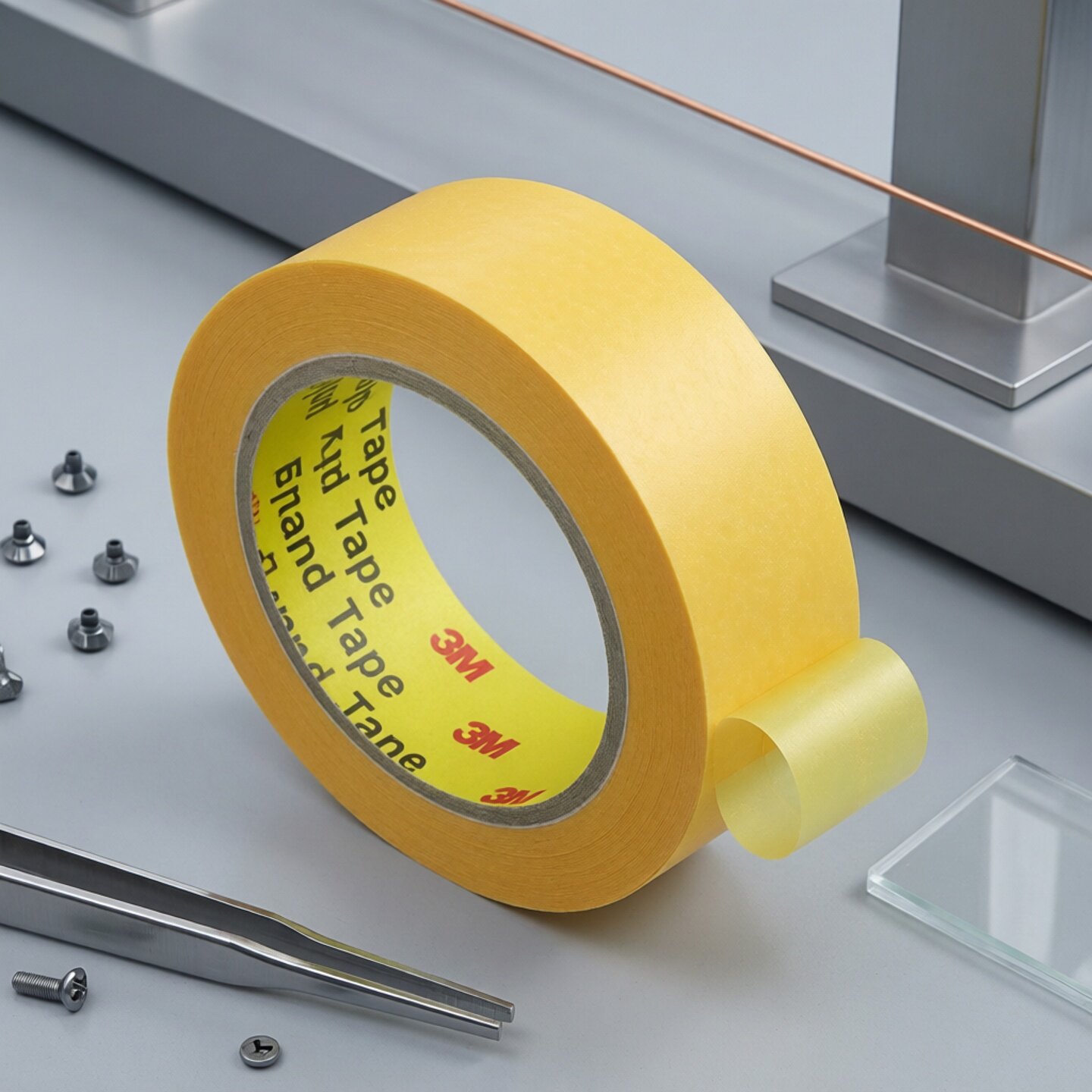 3M244美纹纸胶带正品无痕防焊耐高温胶带汽车喷漆模型遮蔽胶纸3