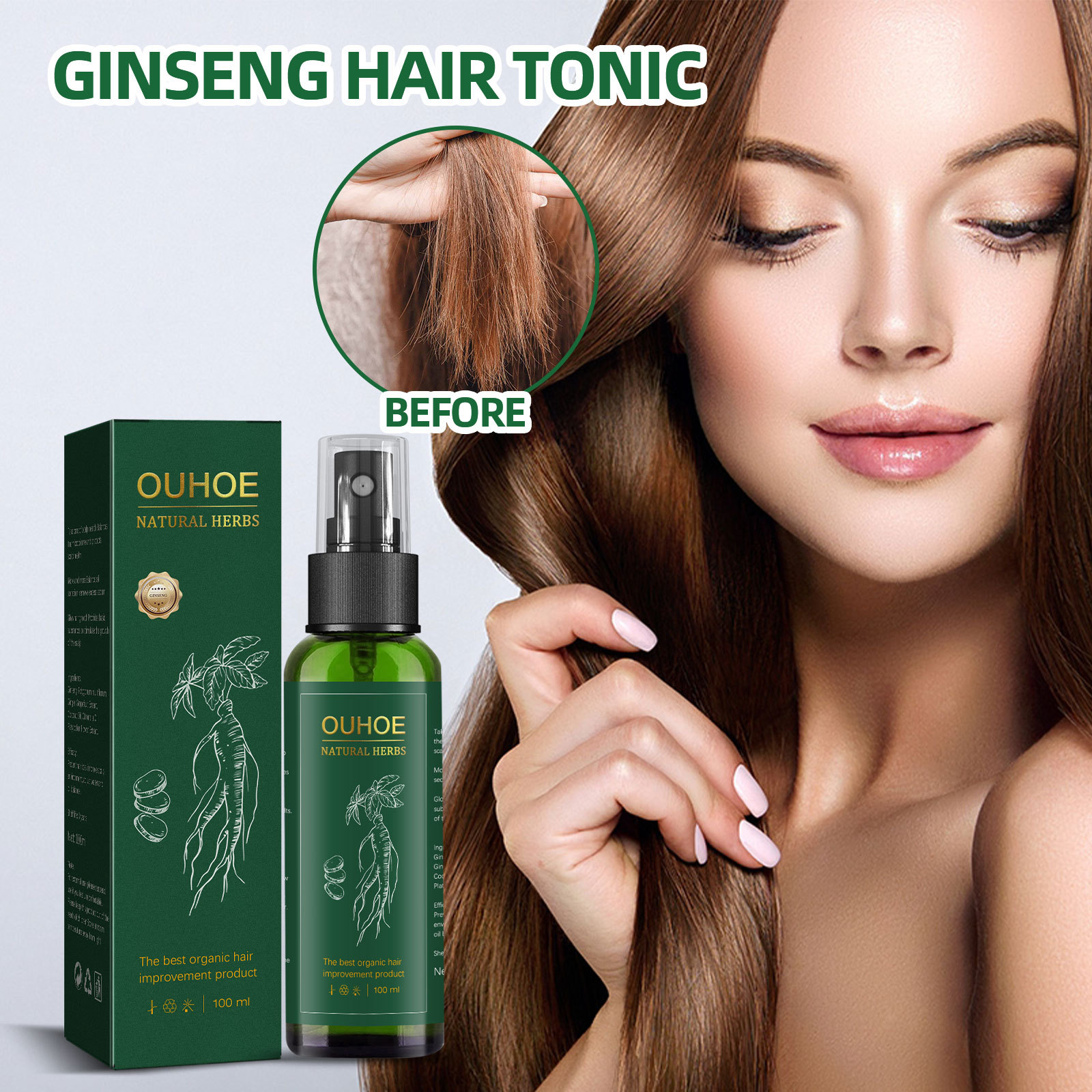 Preventing Hair Loss Liquid Damage Ginseng Hair Growth Serum