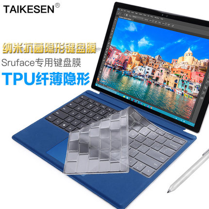 键盘膜适用微软新surface pro6笔记本键盘膜12.3英寸4平板电脑二合一5保护book2全覆盖laptop 2防尘套透明贴