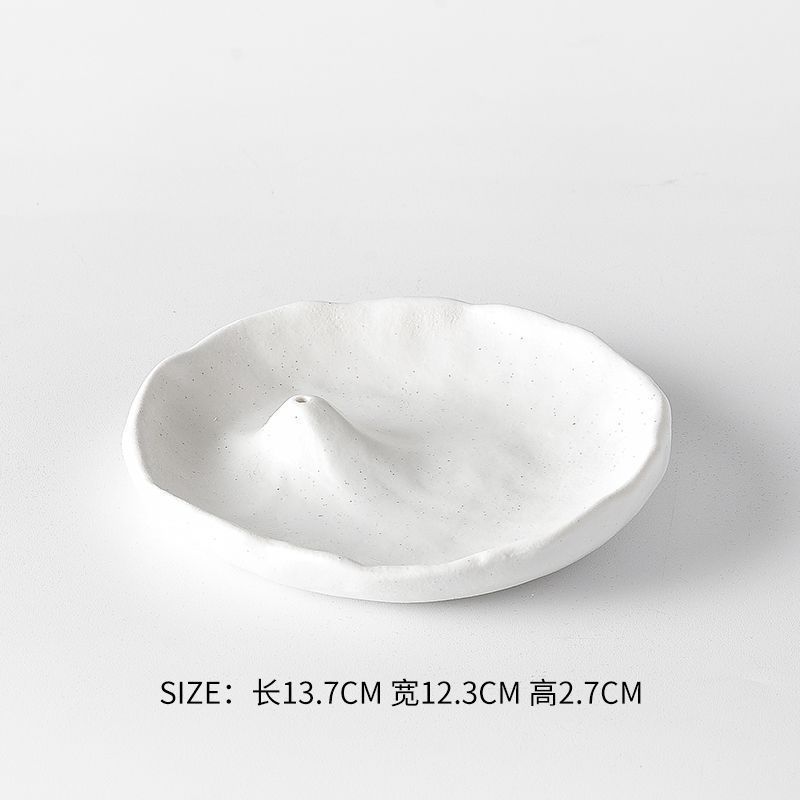 线香香插底座家用复古中式檀香高级创意书房禅意斜香托盘中古摆件