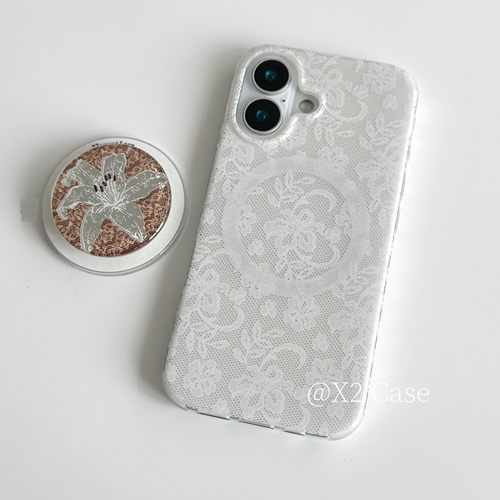 X2Case时髦小众白色蕾丝
