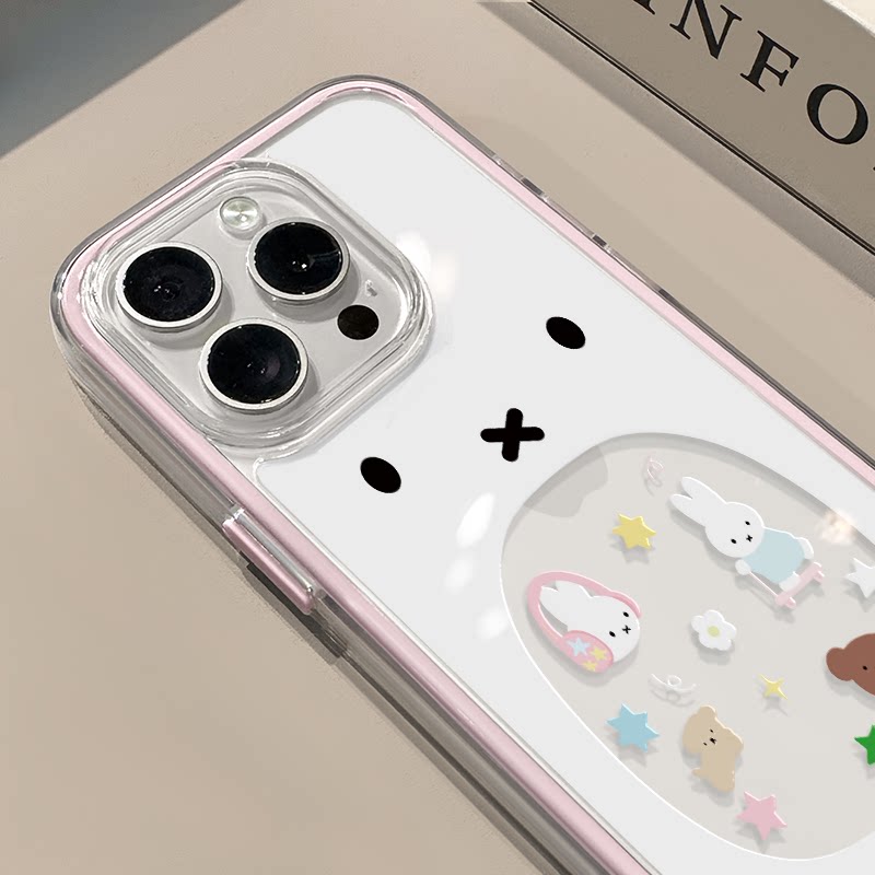 米菲兔口袋适用苹果17pro手机保护壳iPhone16三合一炫彩可爱15小众华为mate70保护套OPPO荣耀200新款小米