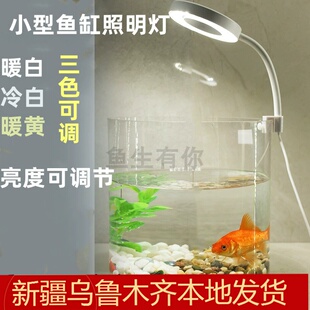 USB灯led灯调光圆柱缸灯调亮度夹灯圆形鱼缸灯专用小型鱼缸灯迷你