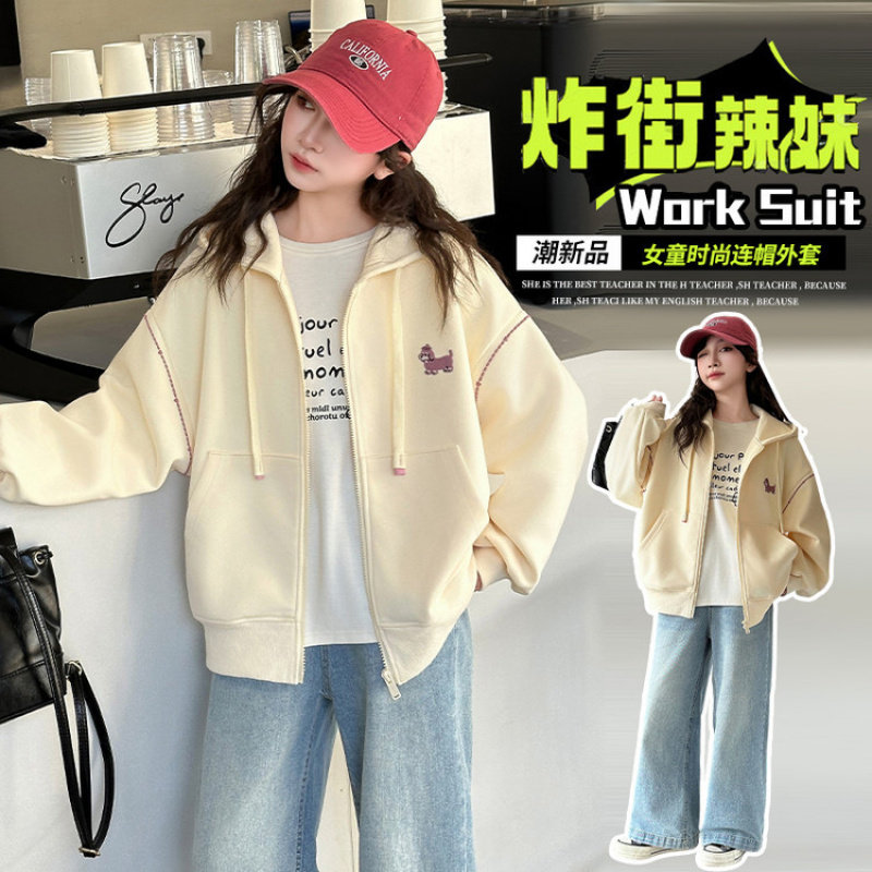 女童韩版宽松开衫外套