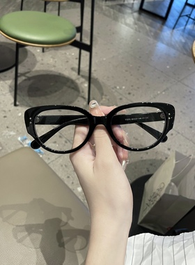 HanBo眼镜GM同款平替猫眼眼镜可配墨镜方圆脸素颜神器