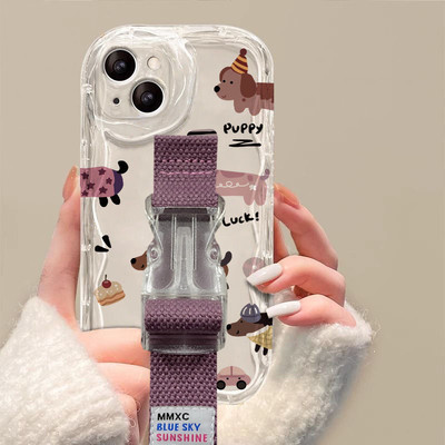 苹果16promaxTPU卡通可爱腕带