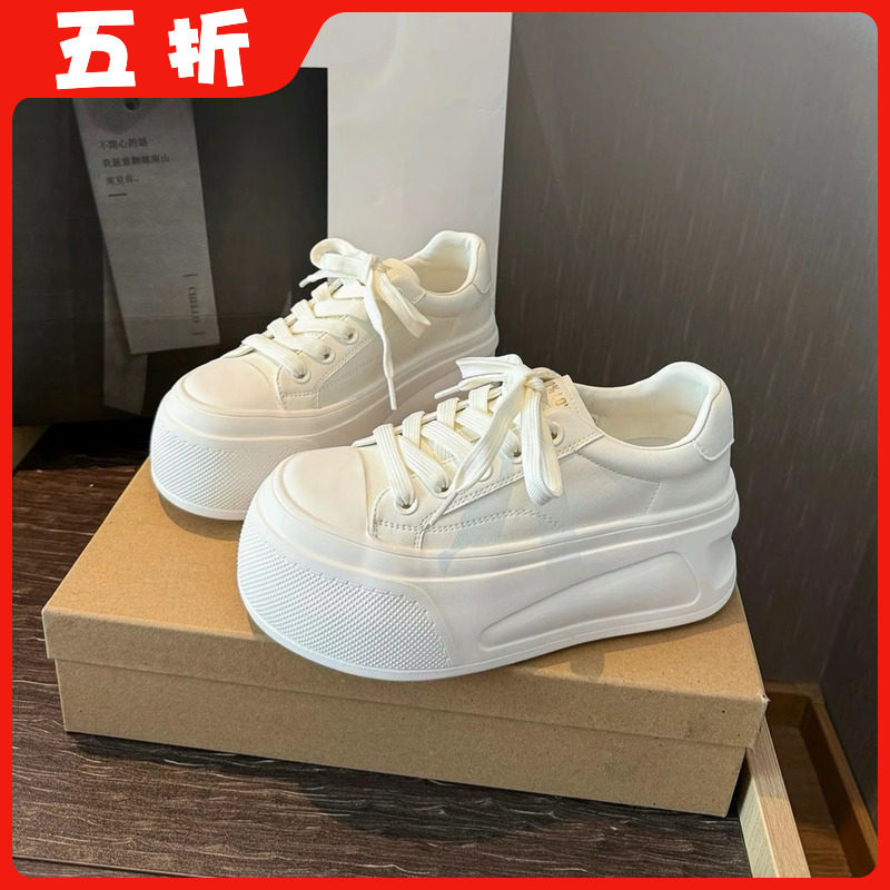 【五折】2026春季新款韩版厚底增高休闲板鞋女百搭运动小白鞋