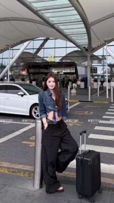 Miss家 2026春季新款韩版时尚百搭设计感宽松显瘦牛仔系带短外套