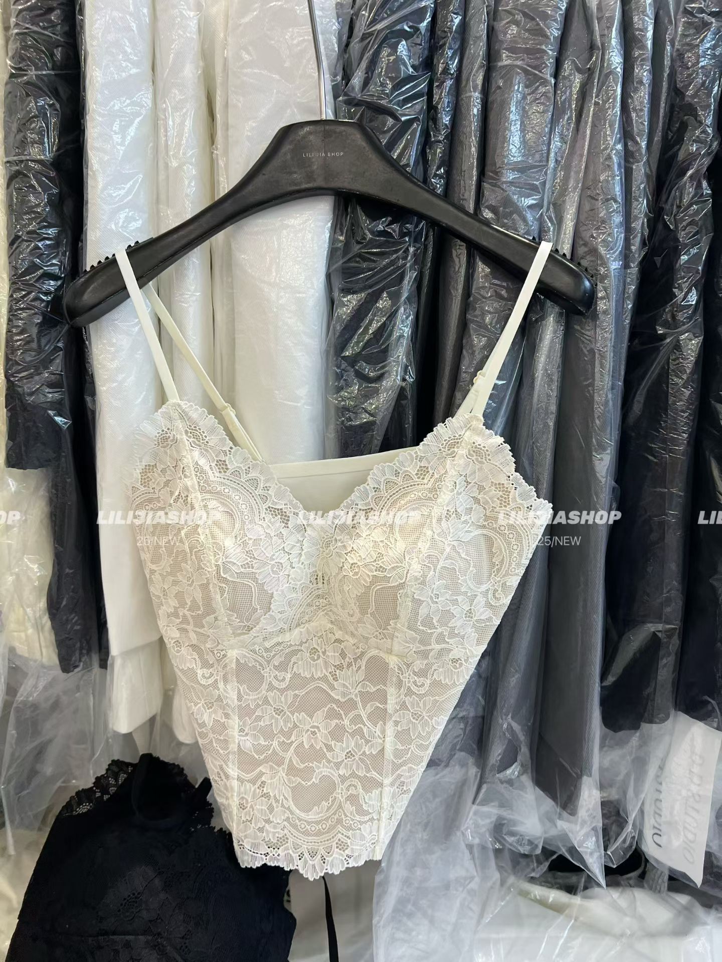 Miss家 法式复古纯欲抹胸吊带性感显瘦内搭蕾丝吊带背心