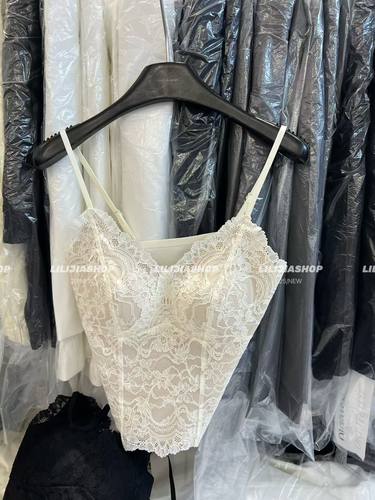 Miss家 法式复古纯欲抹胸吊带性感显瘦内搭蕾丝吊带背心