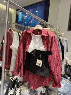 2026新款 宽松格子衬衫 韩版 百搭显瘦韩版 外套女 时尚 Miss家