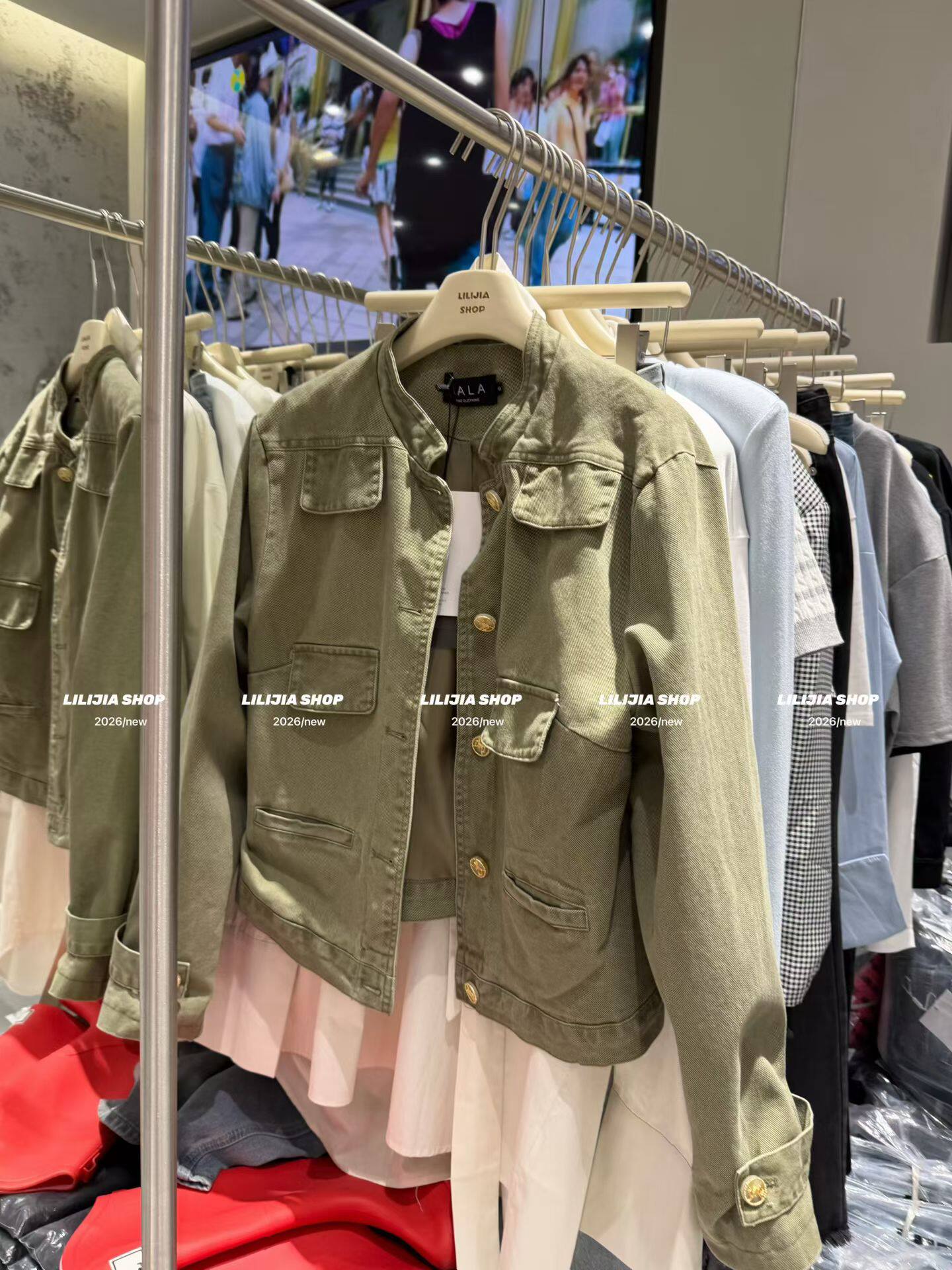 Miss家 2026新款韩版时尚百搭显瘦工装风牛仔外套女宽松夹克上衣