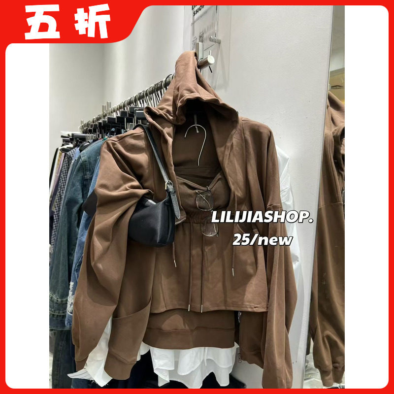 【五折】2025秋新款韩版时尚百搭显瘦连帽卫衣外套+半身裙两件套,女装/女士精品,时尚套装,淘宝优惠券,粉丝福利购,淘宝优惠卷