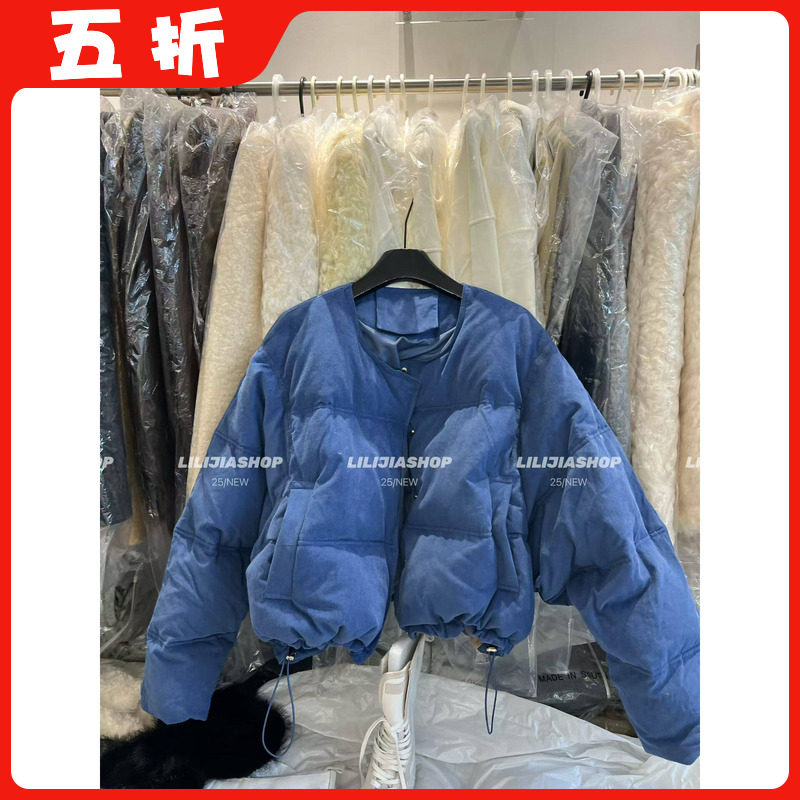 【五折】25秋冬新款韩版时尚百搭宽松显瘦灯芯绒羽绒服短款面包服