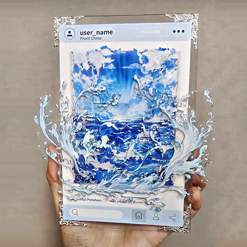 高颜值渐变58mm磁吸吧唧托