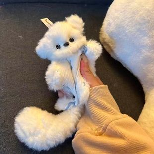 治愈系猫咪安抚巾豆袋创意打工人解压毛绒公仔柔软手帕闺蜜小礼物