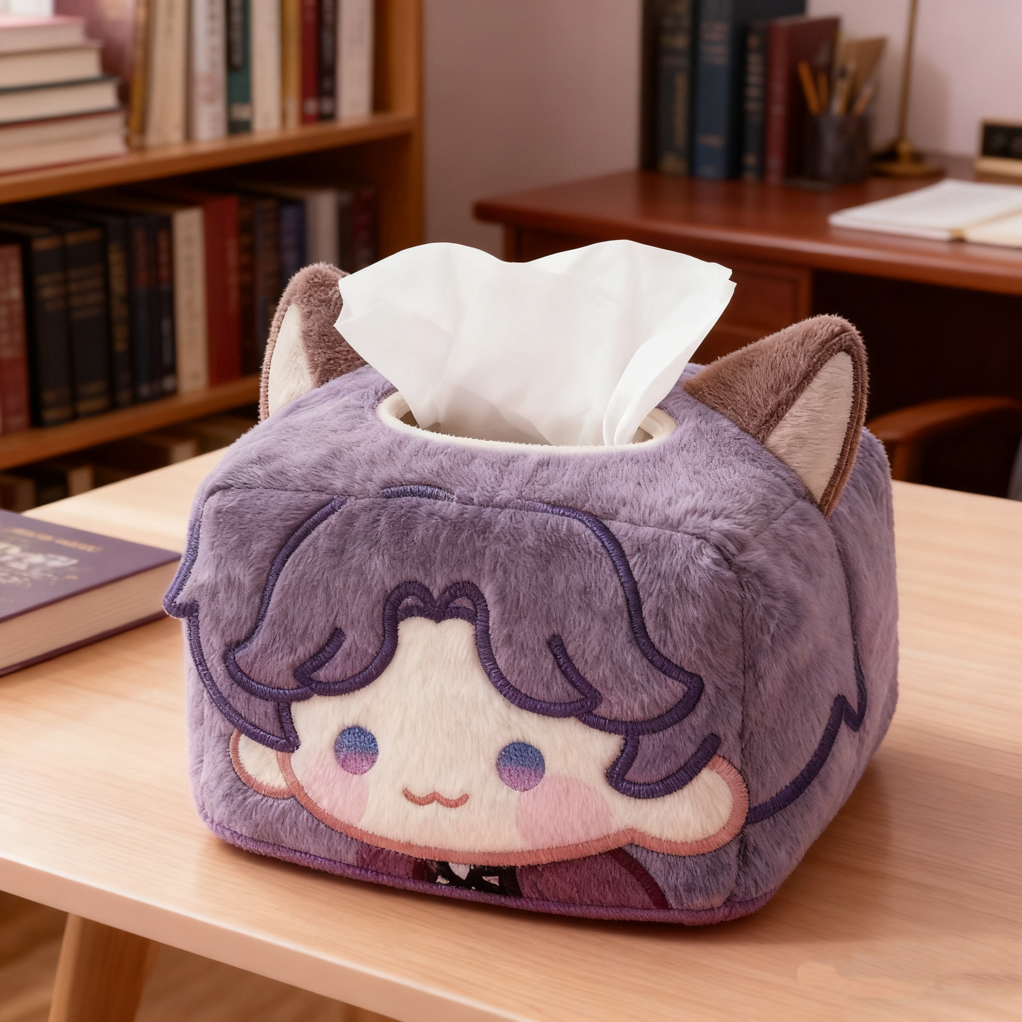 恋与深空祁煜毛绒纸巾盒桌面摆件