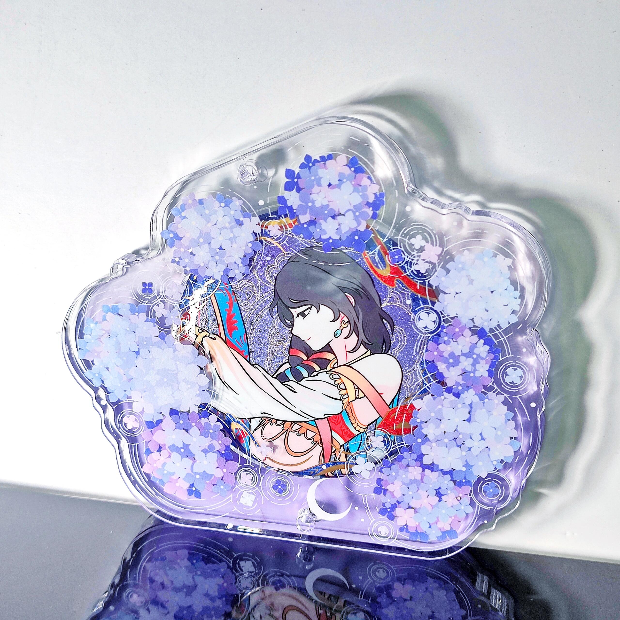 紫色高颜值7558吧唧托亚克力收纳
