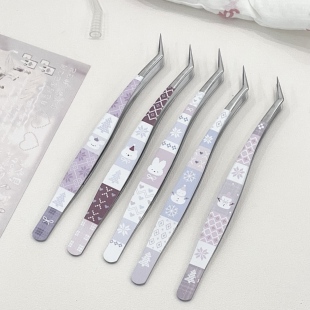 原创费尔岛造景贴纸金羽夹镊子便携高颜值文创diy拼豆专用工具