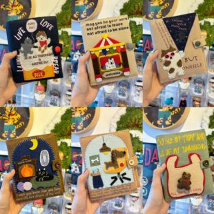 不织布卡册diy腊肠狗材料包拍立得3寸小卡收纳二宫格相册毕业礼物