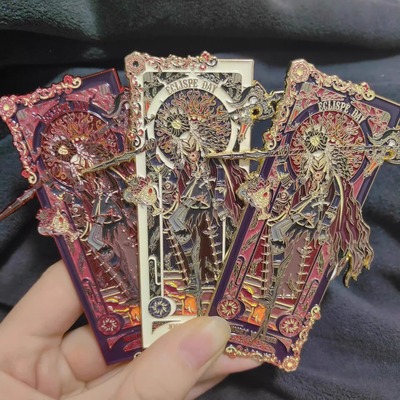 小红书同款渔女伊塔金属书签挂件