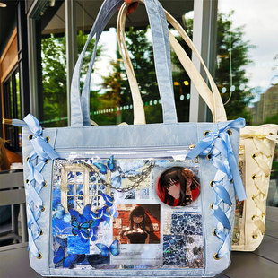 约尔间谍过家家周边谷子吧唧大容量单肩包痛包学生通勤百搭二次元