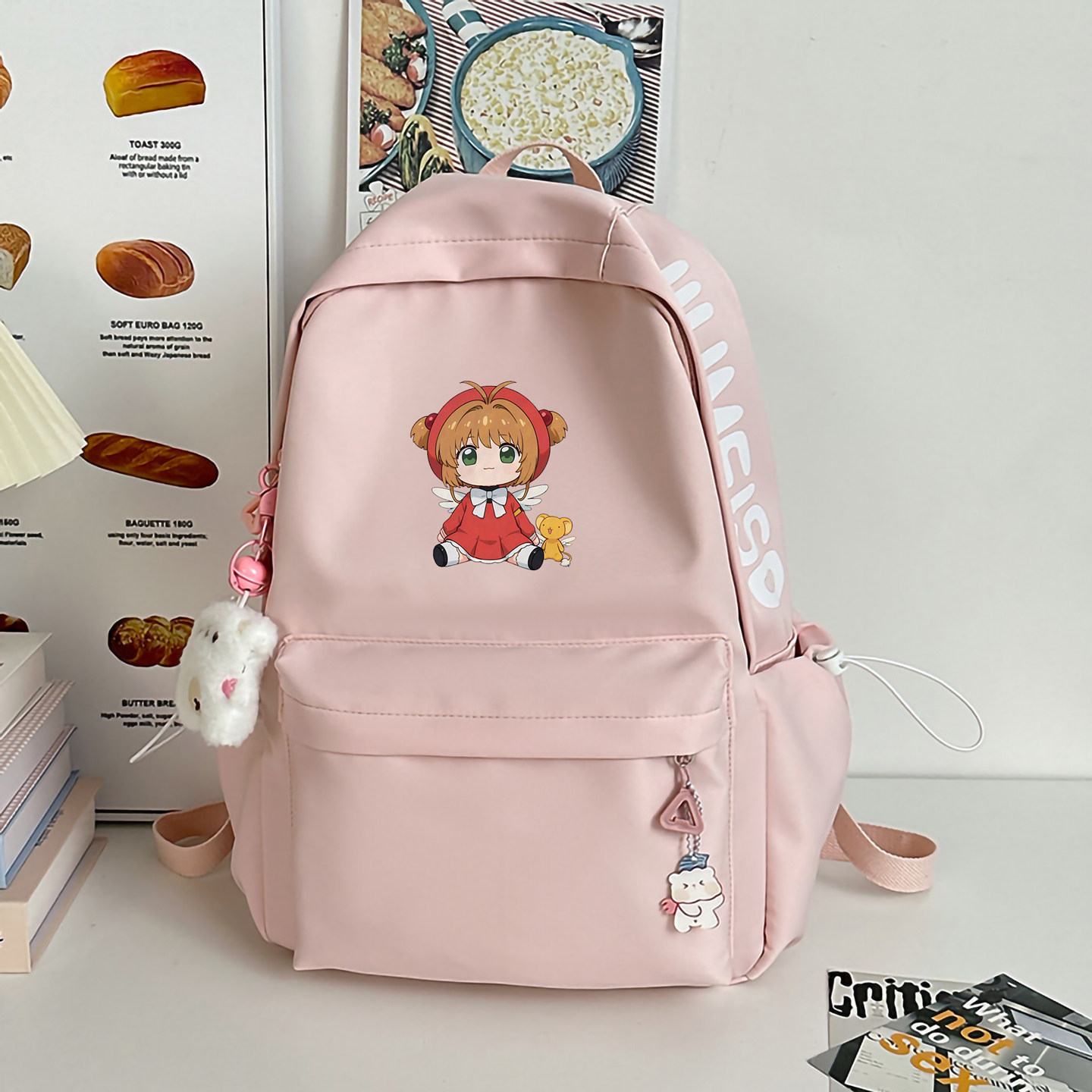 魔卡少女樱小樱日系双肩包印花卡通大容量书包背包新款旅行包日常