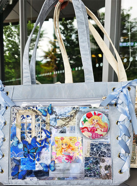 星宫莓偶像活动吧唧单肩包丝带痛包大容量日系学院风谷子学生漫展