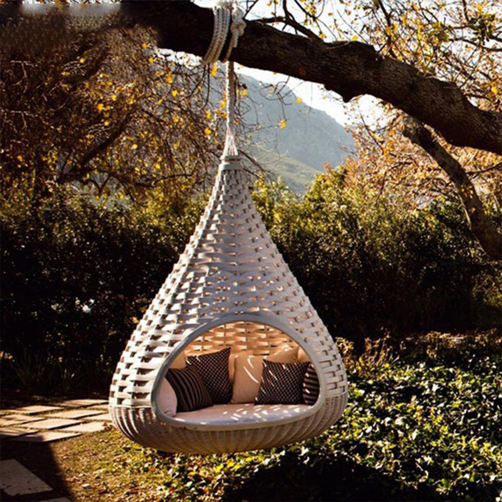 网红创意水滴鸟巢吊篮藤椅吊椅躺椅摇篮家用阳台庭院户外懒人吊床