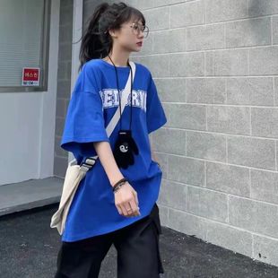 爱心学生短袖 2025夏季 宽松国潮炸街嘻哈个性 新款 t恤女上衣ins 韩版