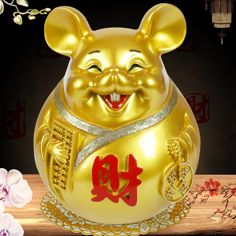 老鼠存钱罐大号新款钱罐只进不出成人网红创意独特储蓄罐家用摆件