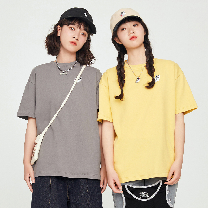 刺绣章仔短袖T恤纯棉凉爽感