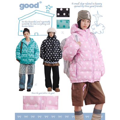 美好商店MeihaoStore「元气波波」温度与颜值同时在线波点羽绒服