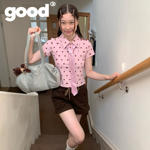 plant满印polo短袖 美好商店MeihaoStore波点小狗i dog cat love