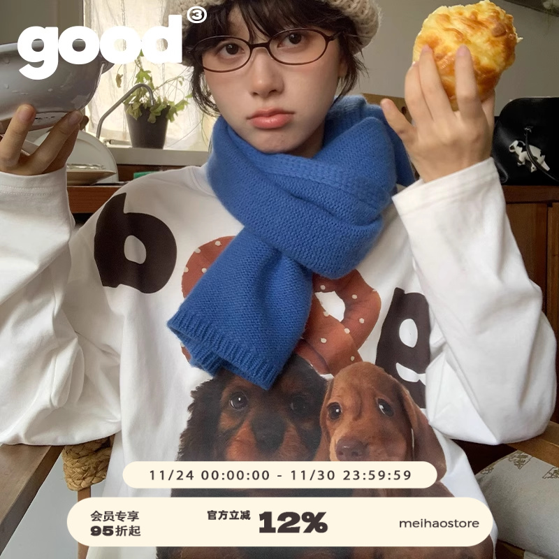 美好商店腊肠狗面包长袖T恤