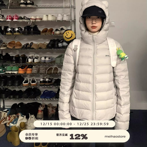 美好商店熊熊帽羽绒服