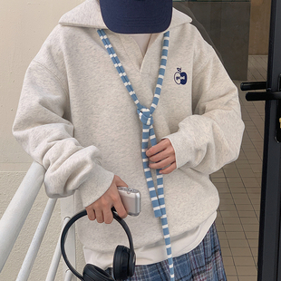 美好商店MeihaoStore苹果good刺绣Polo大翻领加绒卫衣秋冬休闲