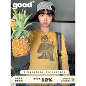 美好商店MeihaoStore「蘑古力」贝贝南瓜色头顶长蘑菇女孩长袖 T恤