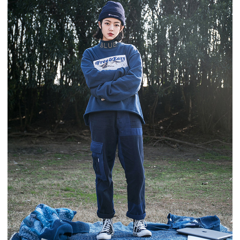 PROS BY CH 原创复古军裤水洗工装裤 拼接休闲裤 多口袋宽松裤男|ruв категории Мужская одежда, брюки - от Buy2taobao.com для оказания профессиональной услуги покупки агента Taobao