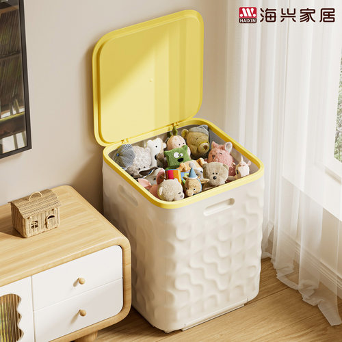 高颜值毛绒玩具收纳桶