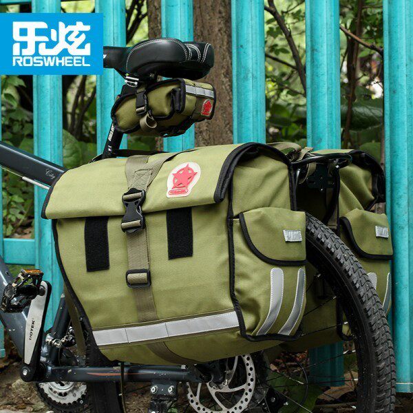 Lexuan thế hệ thứ hai cuộc thám hiểm xe đạp leo núi gói xe đạp đi xe đạp túi kệ hàng Tứ Xuyên-Tây Tạng túi vải lạc đà 14686 chân chống xe máy inox chân chống xe máy inox