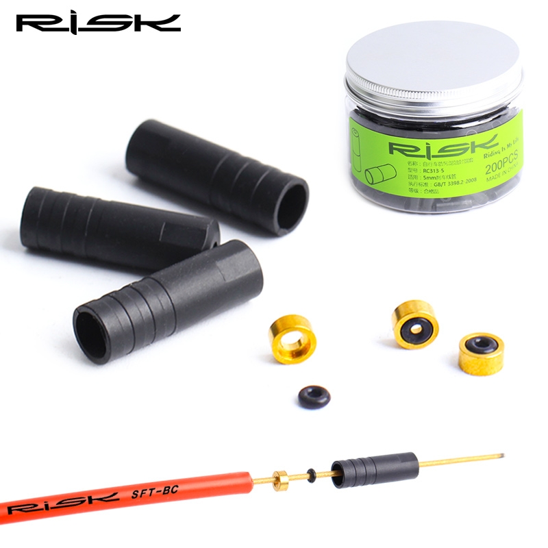 RISK山地自行车塑料线管帽 变速刹车套帽4/5mm线冒 油封防尘端套
