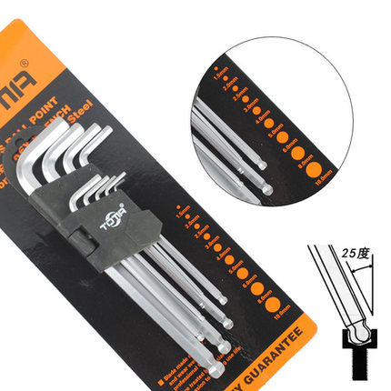 Dụng cụ xếp và sửa chữa phụ kiện xe đạp TOTTA Bộ lục giác bên trong hình cầu 9 cái Bộ cờ lê lục giác bên trong yếm xe cub 50 yếm xe cub