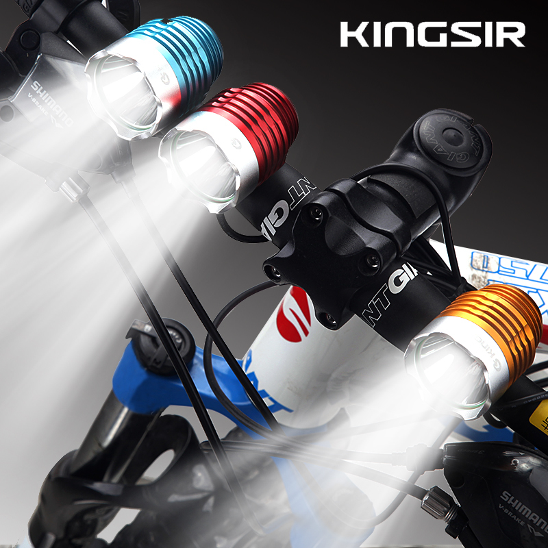 充电LED强光手电筒T6自行车灯前灯 山地车灯骑行灯装备自行车配件