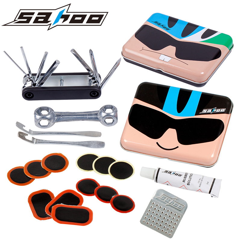 SAHOO xe đạp leo núi sửa chữa lốp xe cần gạt lốp bộ phận sửa chữa lốp sửa chữa lốp xe bộ công cụ kết hợp đặc biệt tay thắng xe wave chân chống nghiêng xe máy inox