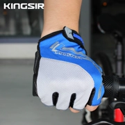 chống nghiêng xe máy Kingsir Summer Silicone Bike Gloves Găng tay Half-Ngón Nam và Nữ Phụ kiện đi xe đạp Xe đạp leo núi Găng tay lái xe đạp leo núi Ngón tay ngắn yếm xe wave 50cc yếm xe cub 50