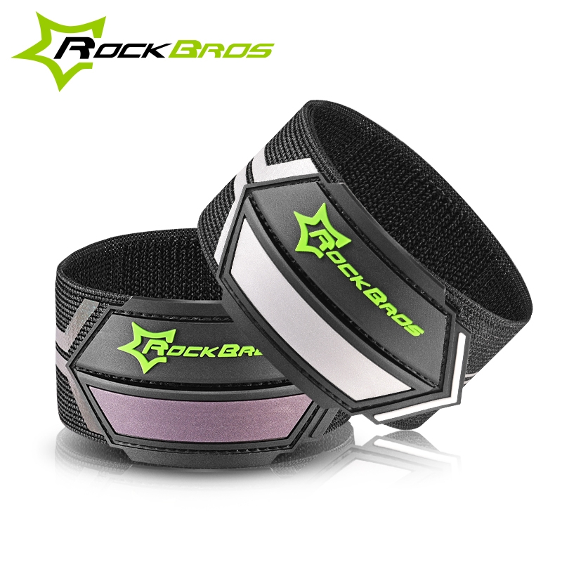 chân chống đứng xe máy Đai lưng xe đạp Rock Brothers đêm cưỡi legging phản quang vành đai ban đêm chạy cảnh báo vành đai cánh tay điểm nhấn an toàn yếm xe cub 50 tay phanh xe wave