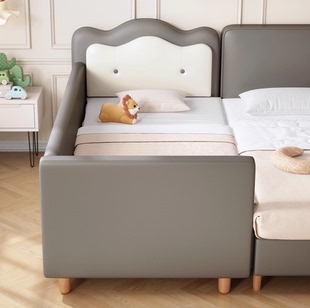 儿童床拼接床带护栏加宽床拼接床边床男孩侧边床新生婴儿床宝宝床