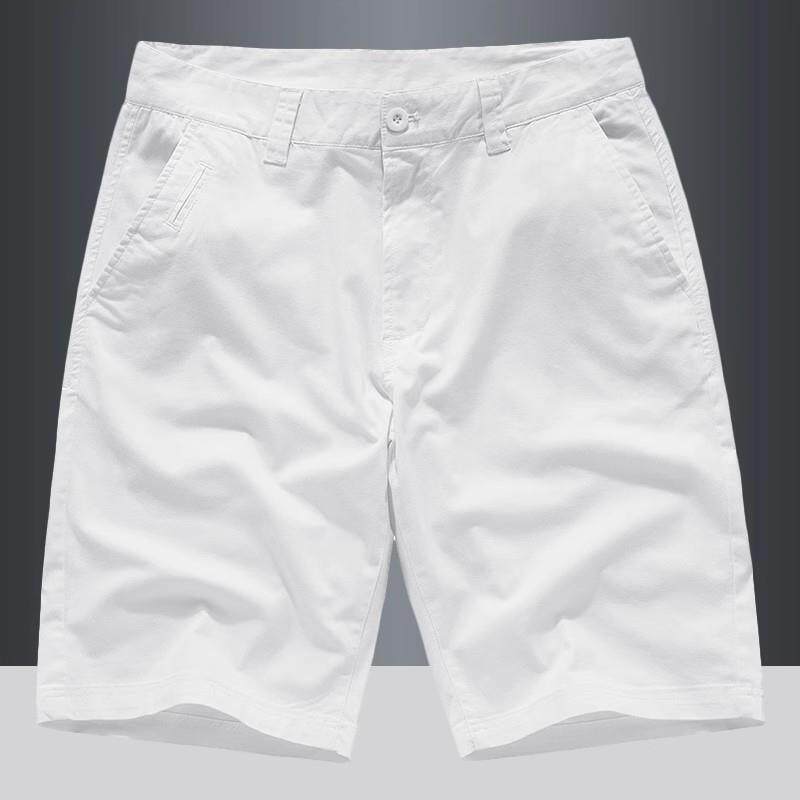 ~型男毕备！夏季白色短裤男士休闲五分潮牌宽松直筒中裤男