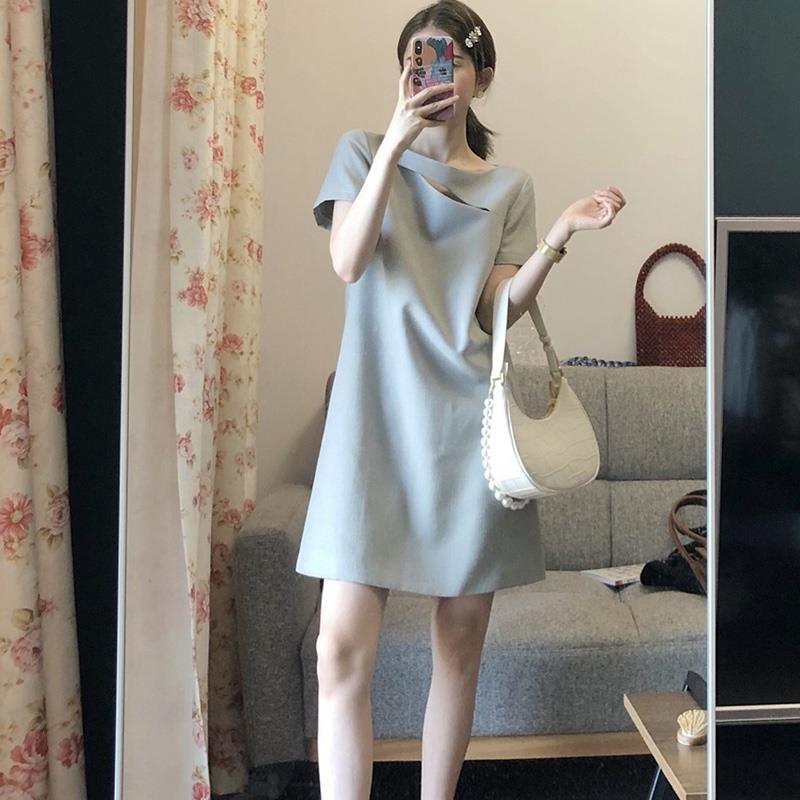 欧洲站2025新款法式茶歇桔梗裙裙子女设计感小众高级感连衣裙女夏